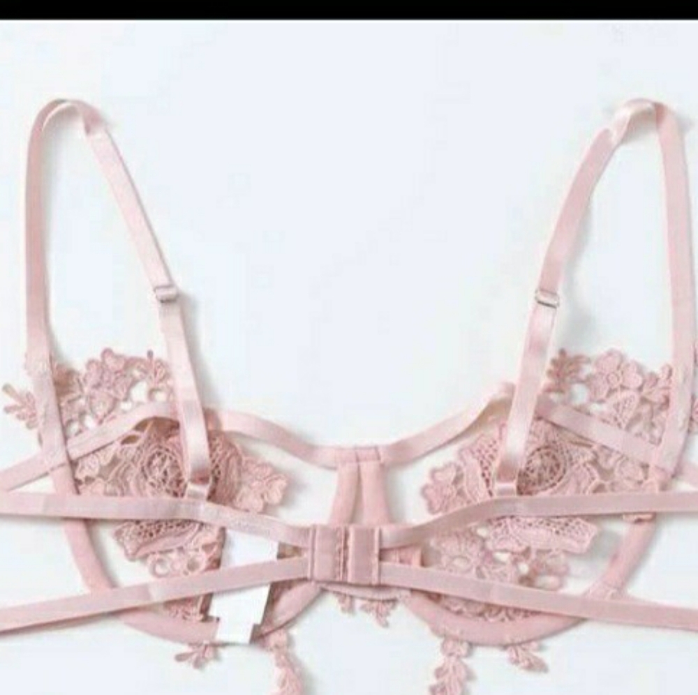 Sexy Cut Out Floral Lace Lingerie Bra - Picture 2 of 3